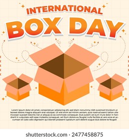 International Box Day – June 19, 2024, Attractive design, can be used on all social media platforms, beautiful color combination, get it now for your first purchase.