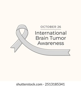 International Brain Tumor Awareness Week vector design template good for celebration usage. International Brain Tumor Awareness Week design. ribbon vector. Continuous line drawing. eps 10.