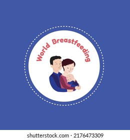 international breastfeeding day illustration vector