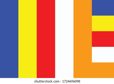 International Buddhist flag- vector illustration