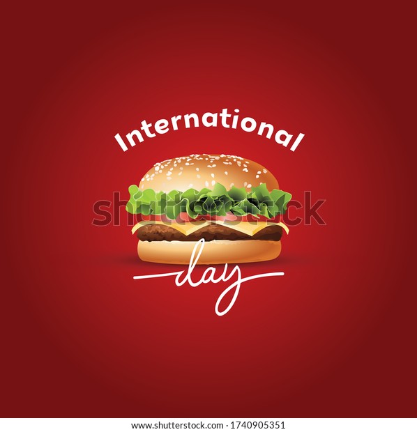 International Burger Day Vector Illustration Suitable Stock Vector