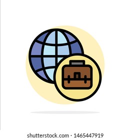 International Business Abstract Circle Background Flat color Icon. Vector Icon Template background