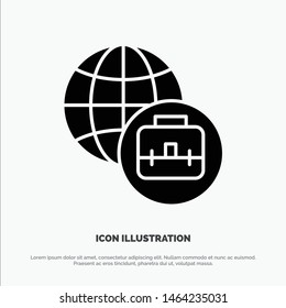 International Business solid Glyph Icon vector. Vector Icon Template background