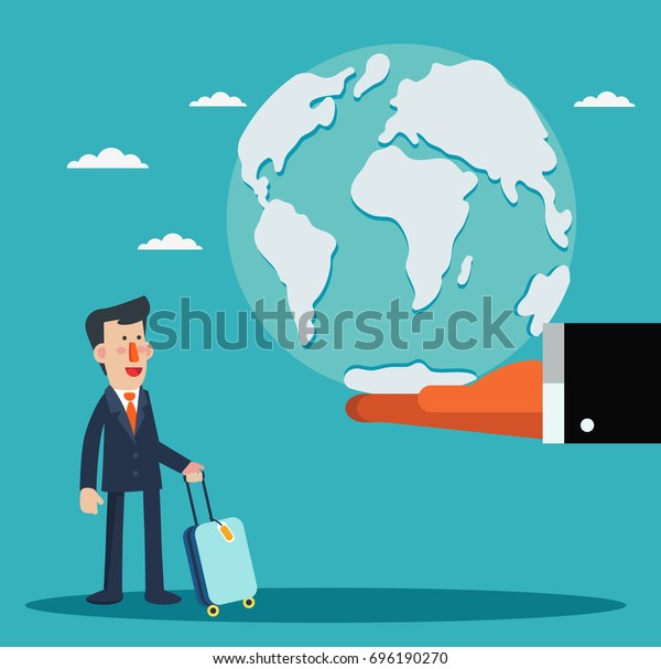 International Business Travel Vector Concept Businessman Stock Vector ...