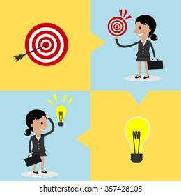 International Business Woman Having an Aim and a Business Idea