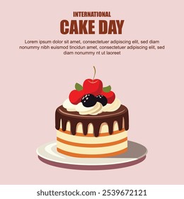 International Cake Day background. Vector illustration.