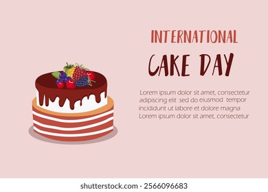 International Cake Day background. Vector illustration.

