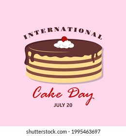 International Cake Day greeting card, poster or banner. Vector Illustration