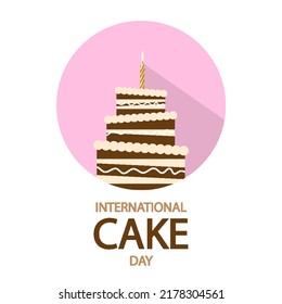 International Kuchen Day Ikone, Vektorgrafik.