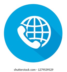  International calling service symbol  vector icon illustration