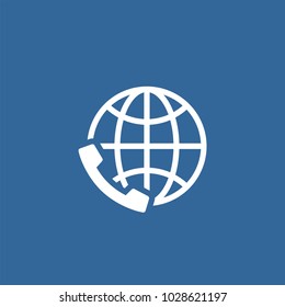 International calls flat vector icon