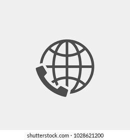 International calls flat vector icon