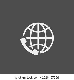 International calls flat vector icon