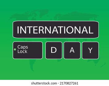 International Caps lock day on June 28 is good for the caps lock day celebration. flat modern design. flyer design. flat vector illustration.