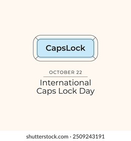 Modelo de design de vetor internacional Caps Lock Day bom para o uso da celebração. Design internacional Caps Lock Day. Desenho de linha contínua. eps 10.