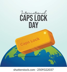 Modelo de design de vetor internacional Caps Lock Day bom para o uso da celebração. Design internacional Caps Lock Day. design plano. eps 10.