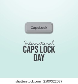 Modelo de design de vetor internacional Caps Lock Day bom para o uso da celebração. Design internacional Caps Lock Day. design plano. eps 10.