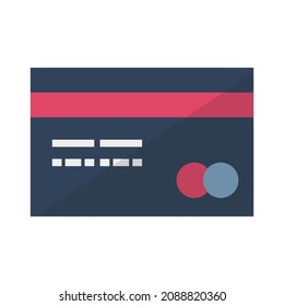 international card Outline with fill colors vector icon editable


