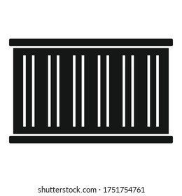 International cargo container icon. Simple illustration of international cargo container vector icon for web design isolated on white background