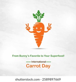 International Carrot Day. April 4th. Creative Social Media Post