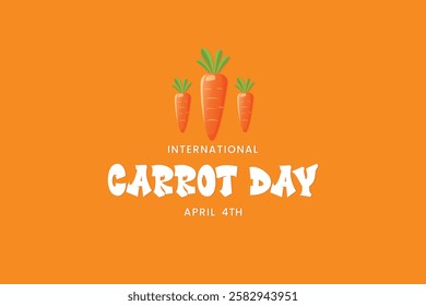 International carrot day flat vector illustration