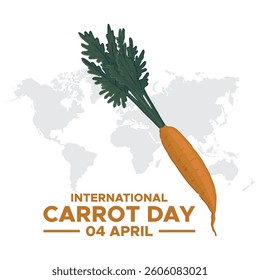 International carrot day, held on 4 April. International Carrot Day banner background, can use for greeting card, poster, template.
