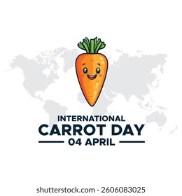 International carrot day, held on 4 April. International Carrot Day banner background, can use for greeting card, poster, template.
