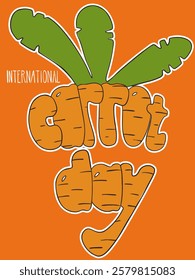 International Carrot Day. Poster, card, banner
Vector illustration.