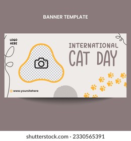 International cat day 8 august social media post banner design