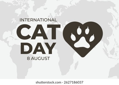 International Cat Day August 8. Template for background.