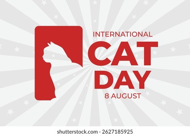 International Cat Day Celebration Vector Illustration on August 8.