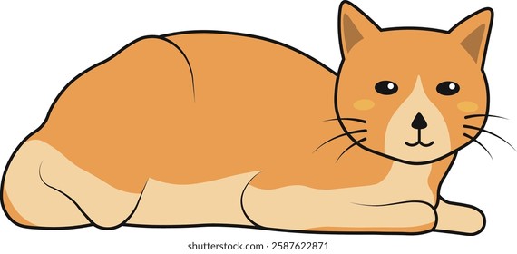 International Cat Day Character. Adorable Pet Animals. Vector Illustration