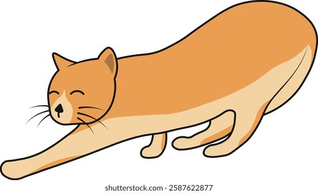 International Cat Day Character. Adorable Pet Animals. Vector Illustration