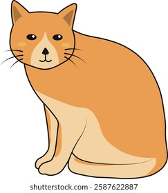 International Cat Day Character. Adorable Pet Animals. Vector Illustration