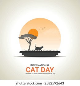 International Cat Day Creative Ads Design