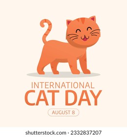 international cat day design template for celebration. cat illustration. cat vector design. international cat day.