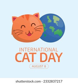 international cat day design template for celebration. cat illustration. cat vector design. international cat day.