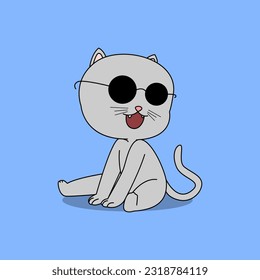 International cat day illustration cute cat