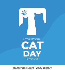 International cat day on August 8 Banner Design.