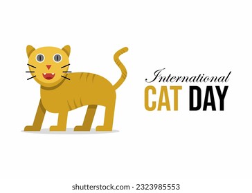 International cat day poster design