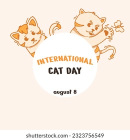 diseño sencillo del día internacional del gato