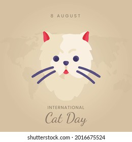 International Cat Day. Vector illustration design.