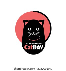 International Cat Day Vector Illustration. great for greeting card, logo and icon