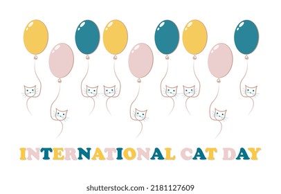 International Cat Day. Vector illustration