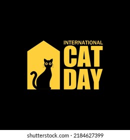 International cat day vector illustration. Suitable for Poster, Banners, campaign and greeting card.