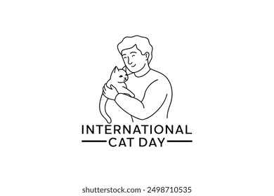 International cat day vector illustration