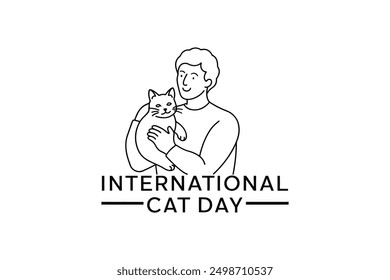 International cat day vector illustration