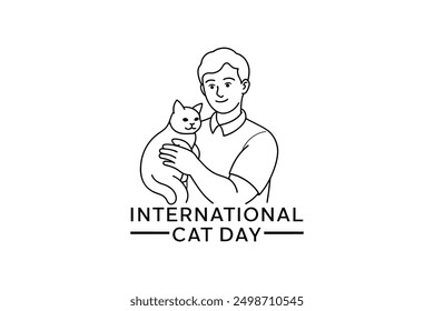 International cat day vector illustration