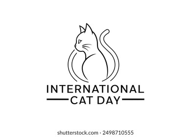 International cat day vector illustration