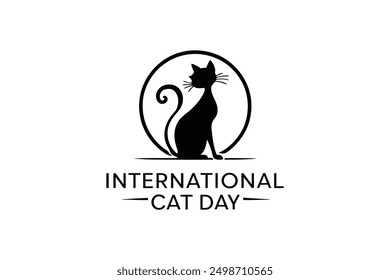 International cat day vector illustration